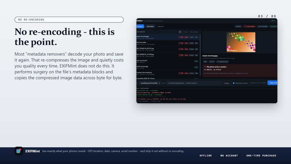 EXIFMint screenshot