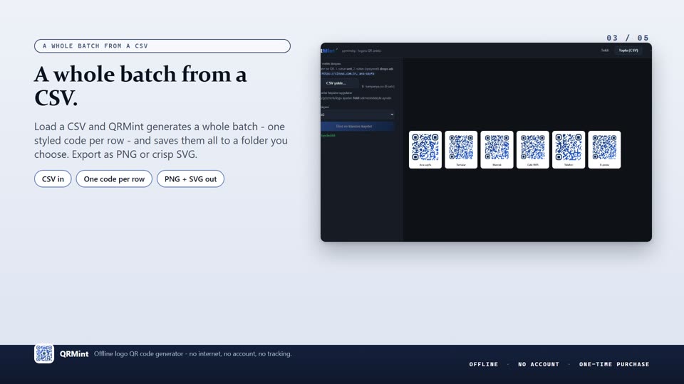 QRMint screenshot
