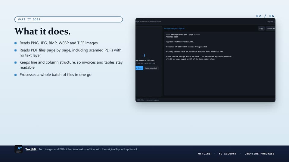 Textlift screenshot