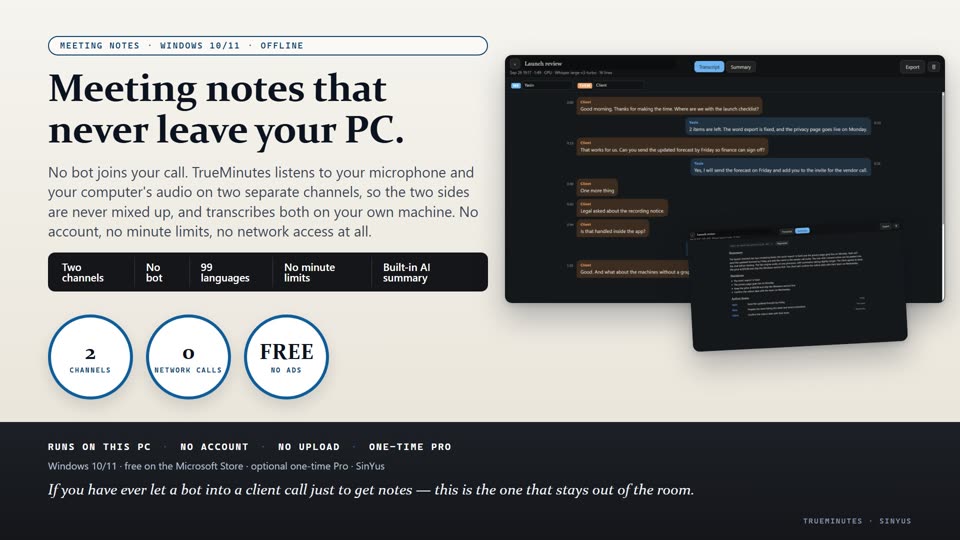 TrueMinutes screenshot